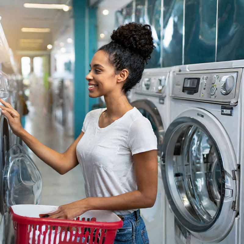 Bleach at the laundromat