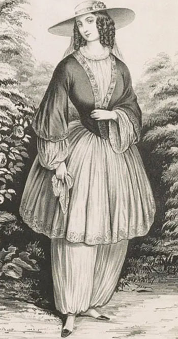 Bloomers worn by Ms Bloomer