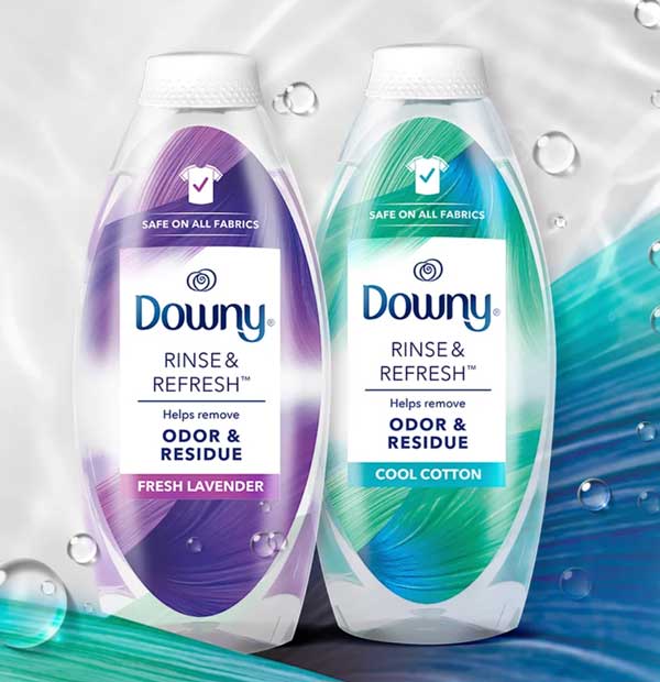 Winter laundry storage Downy rinse and refresh