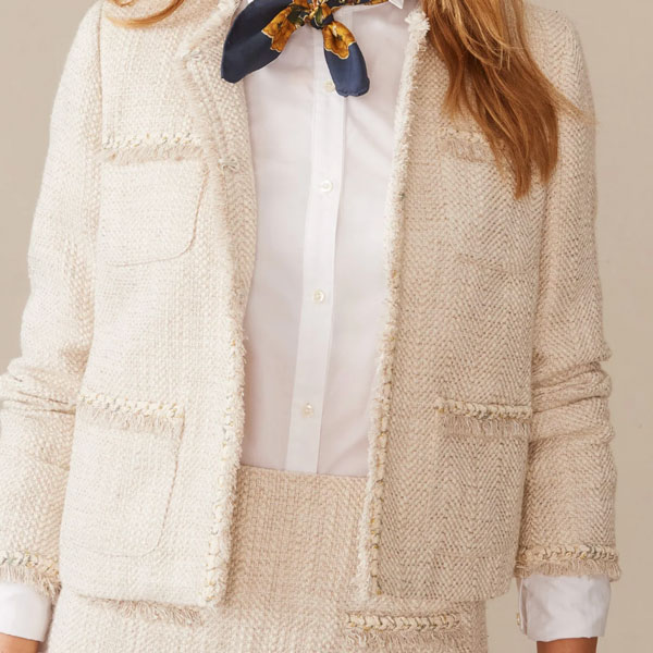 Bouclé fall fashion trend